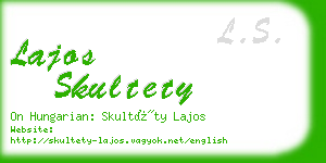 lajos skultety business card